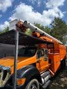 2011 Ford F750 Chip Truck equipped with an Altec boom- 75ft Elevator ( Runs but then will cut off)- Has Title
