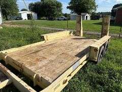 14ft Heavy Duty Equipment Trailer with Ramps and Pentile Hitch- Bill of Sale