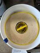 Plastic Bucket with Dividers and Contents