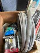 Box of Electrical Supplies- Wiring, NM Staples, Twist Nuts Ect