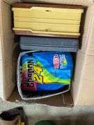 Box of Fishing Items- Knife Set, Tackle Box and 2 Smaller Lure Boxes