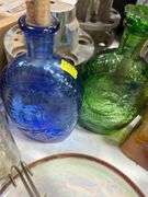 Box of Stoppered Bottles, Vases and Vintage Drink Bottles