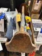 Wood Tool Box with 2 Saws and Plumbing Supplies
