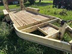 14ft Heavy Duty Equipment Trailer with Ramps and Pentile Hitch- Bill of Sale