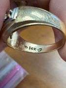 14k Ring with 3 Diamonds - size coming soon