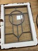 2 Vintage Lead Glass Windows- 17.5”x 23.5”