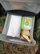 2 Storage Bins with Misc Items