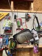 Salvage Lot- Peg Board of Items Tools and Tool Belt Ect