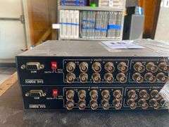Two Extron DA6 RGBHV Wideband Distribution Amplifiers