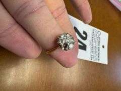 14k Ring with Diamonds - one diamond missing - size coming soon
