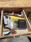 Work Table with 2 Drawers and Contents VERY HEAVY- 8’x4’x3’Tall