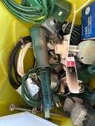 Tote Of Outdoor Lights, Cords and Plugs