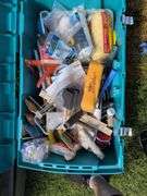 3 Totes - Painting Supplies, Gardening and Miscellaneous