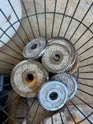 Large Bucket of Miscellaneous Items - Wheels, Lights, Weights etc