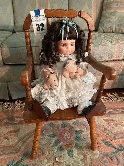 Collectible Doll in Chair by Dottie Batz image