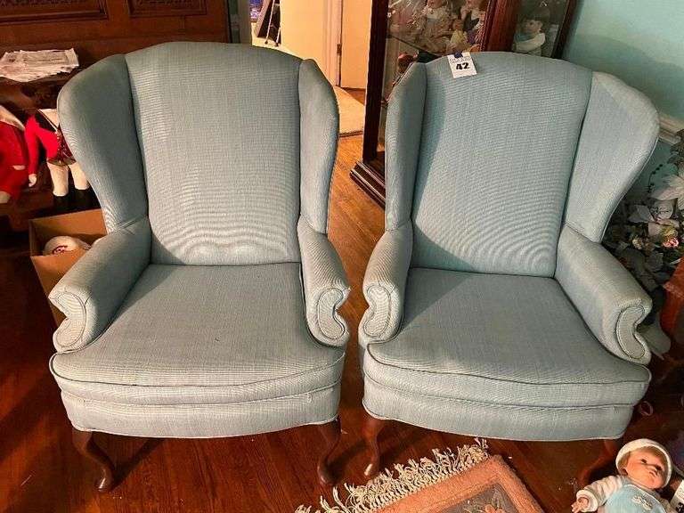 Pair of Wingback Chairs by Best Chairs Inc. image