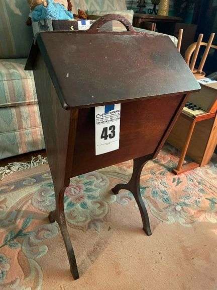 Wooden Storage Stand with Hinged Top image
