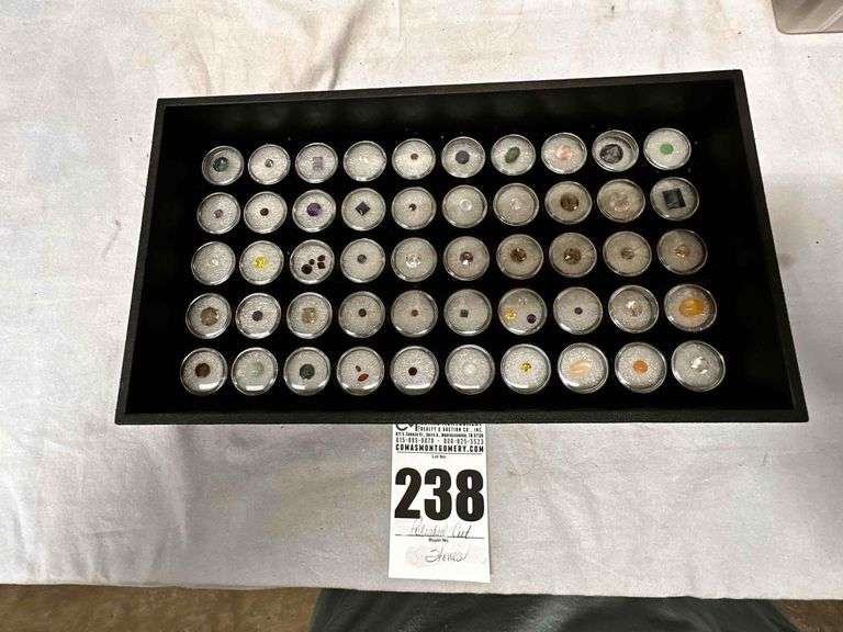 All polished, shaped, cut beautiful stones each stored in display. Pictures don't do these babies justice. image