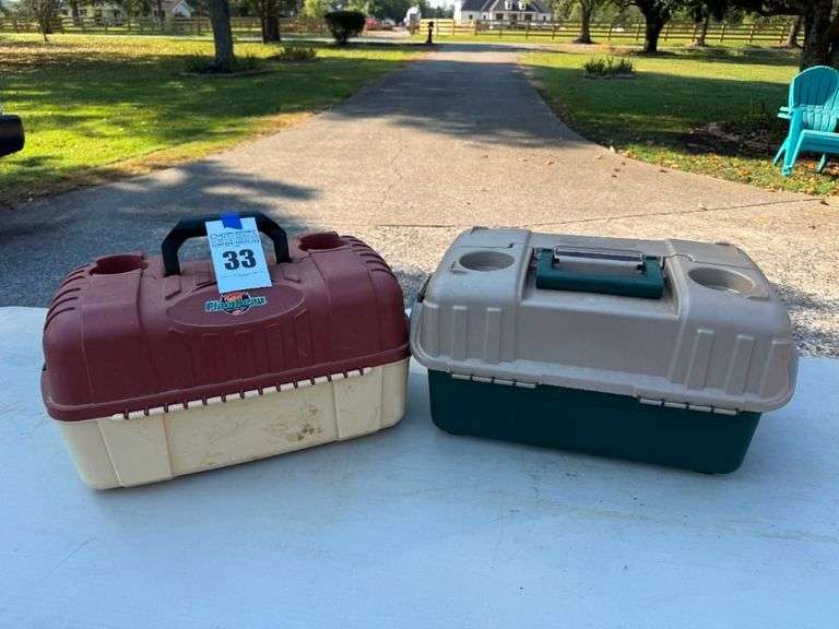 Two Fishing Tackle Boxes with Assorted Tackle image