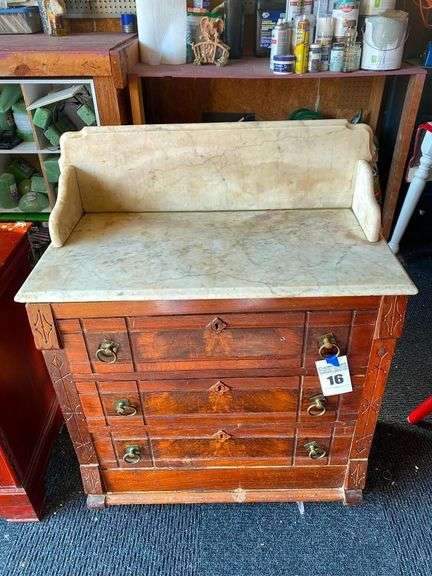 Marble Top Washstand Chest of Drawers image