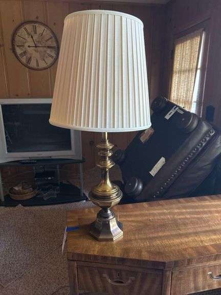 34.5” Tall Brass Table Lamp image