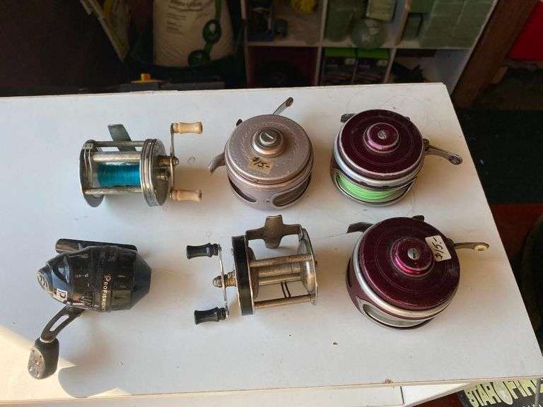 Vintage Fishing Reel Assortment - Variety of Styles image