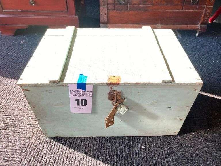 Wooden Box with Leather Items image