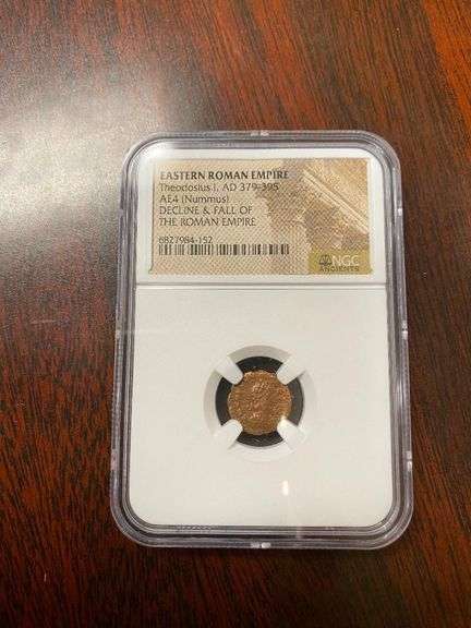 379-395 AD Eastern Roman Empire Theodosis I, AE4 (Nummus) Decline & Fall of the Roman Empire Coin image