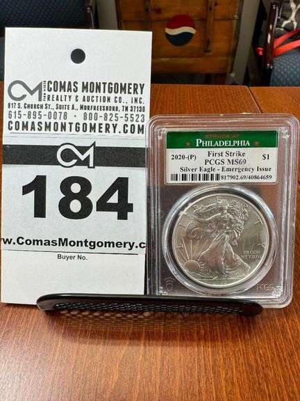 2020 - (P) Silver Eagle 1oz Fine Silver One Dollar Coin - First Strike - PCGS MS69 image