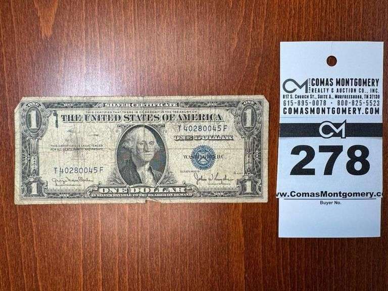 1935 D Silver Certificate $1 Bill image