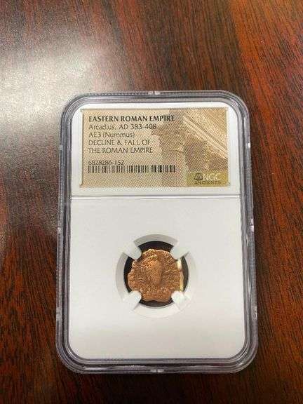 383-408 AD Eastern Roman Empire AE3 (Nummus) Decline & Fall of the Roman Empire Coin image