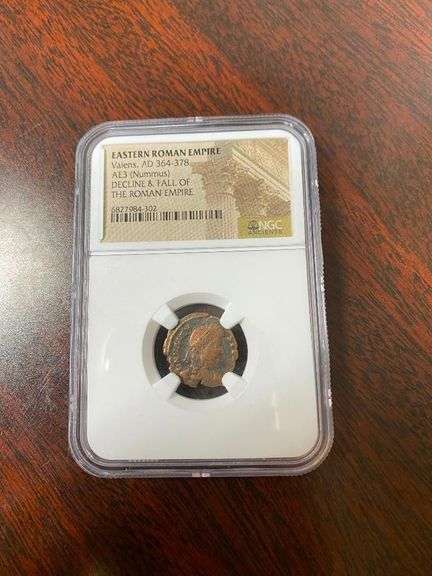 364-378 AD Eastern Roman Empire Valens AE3 (Nummus) Decline & Fall of the Roman Empire Coin image