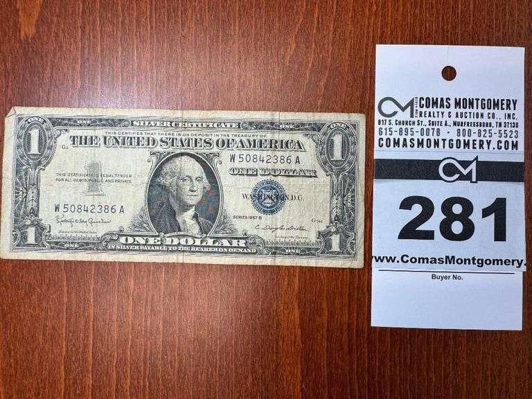 1957 Silver Certificate $1 Bill image