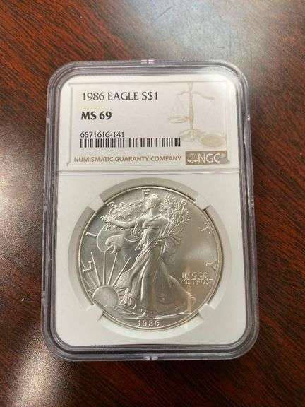 1986 (S) Silver Eagle One Dollar Coin - NGC MS69 image