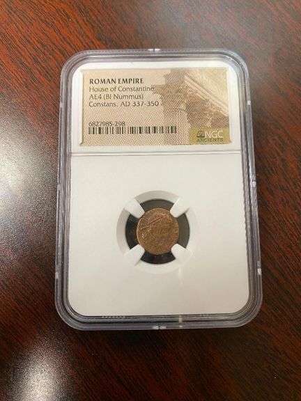 337-350 AD Roman Empire House of Constantine AE4 (Bi Nummus) Constans Coin image