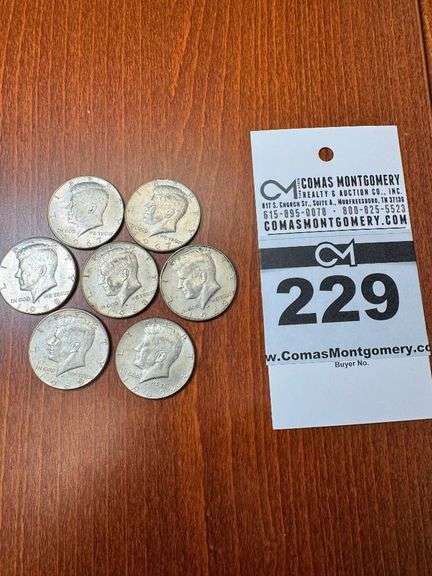(7) 1967-1969 Kennedy Half Dollars image