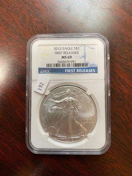 2012  Silver Eagle One Dollar Coin - NGC MS69 First Releases image