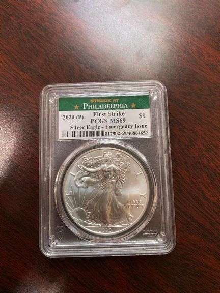 2020 (P) Silver Eagle One Dollar Coin - PCGS MS69 - First Strike image
