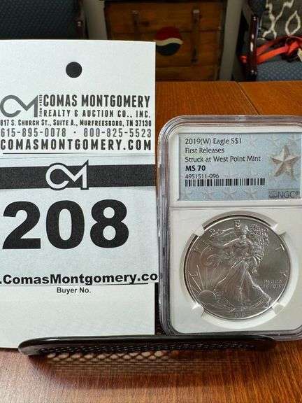 2019 - (W) Silver Eagle One Dollar Coin - NGC MS70 - First Releases - Struck at West Point Mint image