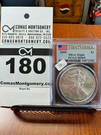 2010 Silver Eagle 1oz Fine Silver One Dollar Coin - PCGS MS69 image