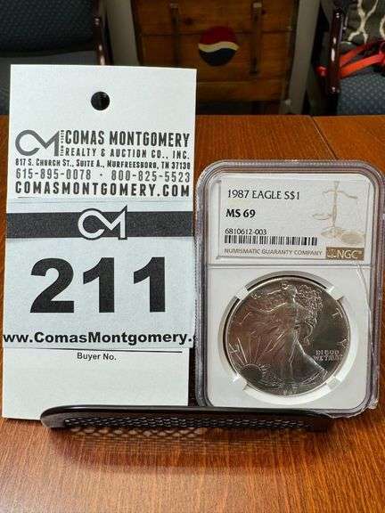 1987 Silver Eagle One Dollar Coin - NGC MS69 image