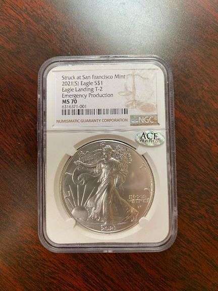 2021 (S) Silver Eagle One Dollar Coin - NGC MS70 image