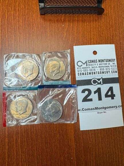 (4) Kennedy Half Dollars - (1977, 1978, 1979, 1987) image