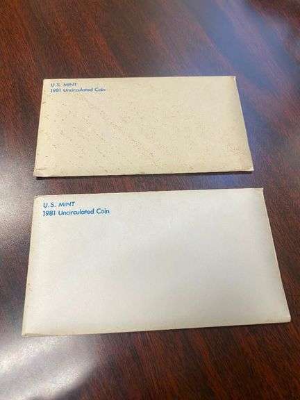 Pair of 1981 United States Mint Uncirculated Coin Set image
