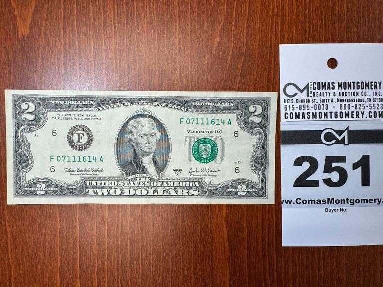 2003 $2 Bill image