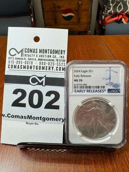 2024 Silver Eagle One Dollar Coin - NGC MS70 - Early Releases image