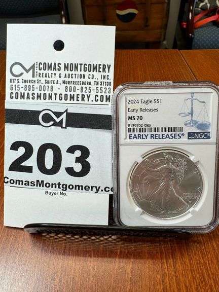 2024 Silver Eagle One Dollar Coin - NGC MS70 - Early Releases image