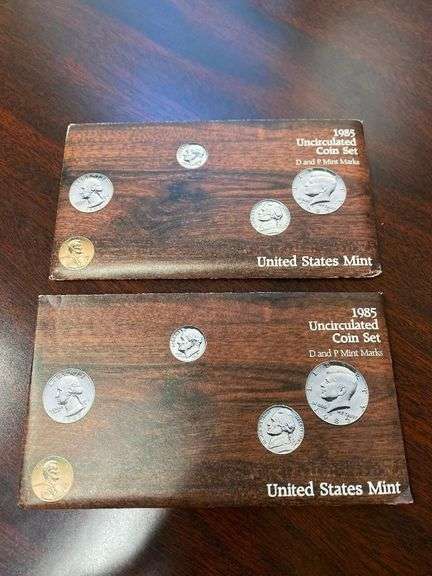Pair of 1985 United States Uncirculated Coin Set image