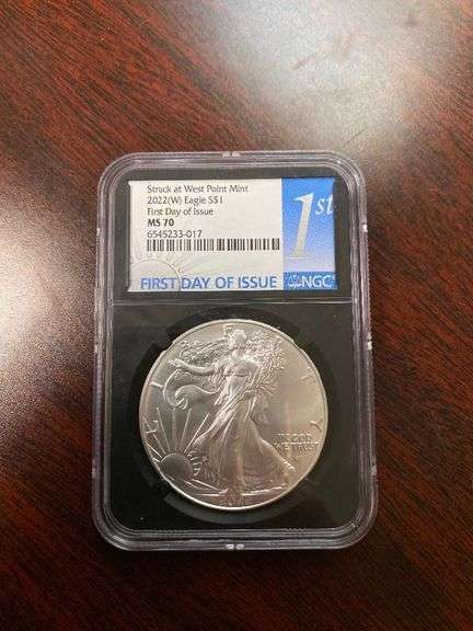 2022 (W) Silver Eagle One Dollar Coin - NGC MS70 - First Day of Issue image