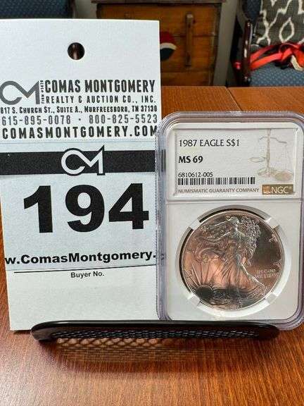 1987 Silver Eagle One Dollar Coin - NGC MS69 image